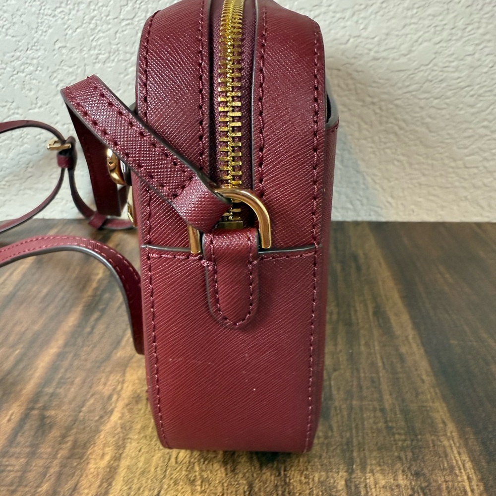 Michael Kors Wine Crossbody Bag with Gold Accents - Picture 2 of 6
